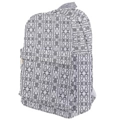 Modern Tribal Black And White Ornate Stripes Classic Backpack by dflcprintsclothing