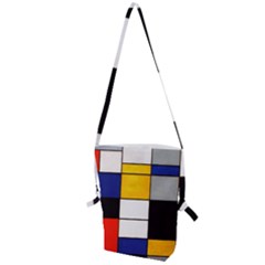 Composition A By Piet Mondrian Folding Shoulder Bag by maximumstreetcouture