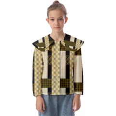 Art-stripes-pattern-design-lines Kids  Peter Pan Collar Blouse by Sapixe