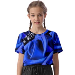 Blue-rose-rose-rose-bloom-blossom Kids  Basic Tee by Sapixe