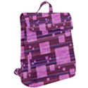 Squares-purple-stripes-texture Flap Top Backpack View2