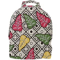 Leaves Foliage Batik Seamless Mini Full Print Backpack by Sapixe