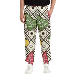 Leaves Foliage Batik Seamless Men s Elastic Waist Pants by Sapixe