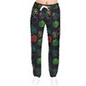 Apples Honey Honeycombs Pattern Women velvet Drawstring Pants View1