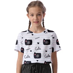 Cute Cameras Doodles Hand Drawn Kids  Basic Tee by Sapixe