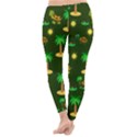 Turtle And Palm On Green Pattern Classic Winter Leggings View4