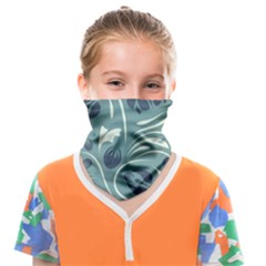 Folk Flowers Pattern Floral Surface Design Seamless Pattern Face Covering Bandana (kids) by Eskimos
