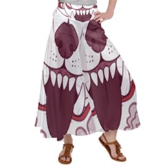 Kitsune Mask Satin Palazzo Pants by mindnmint