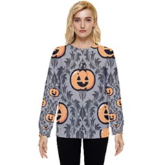Pumpkin Pattern Hidden Pocket Sweatshirt by NerdySparkleGoth