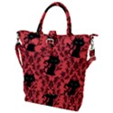 Cat Pattern Buckle Top Tote Bag View1