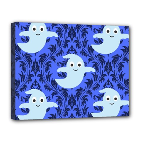 Ghost Pattern Canvas 14  X 11  (stretched) by NerdySparkleGoth