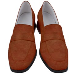 Toffee Women s Chunky Heel Loafers by kiernankallan