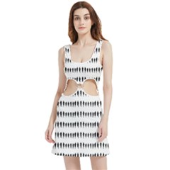Athletic Running Graphic Silhouette Pattern Velvet Cutout Dress by dflcprintsclothing