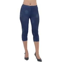 Blueberries Lightweight Velour Capri Leggings  by kiernankallan