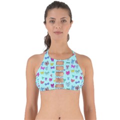 Bows On Blue Perfectly Cut Out Bikini Top by Daria3107