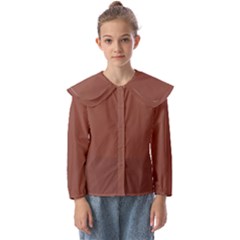 Burnt Sienna Kids  Peter Pan Collar Blouse by kiernankallan