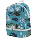 Folk flowers pattern Floral surface Zip Bottom Backpack View1