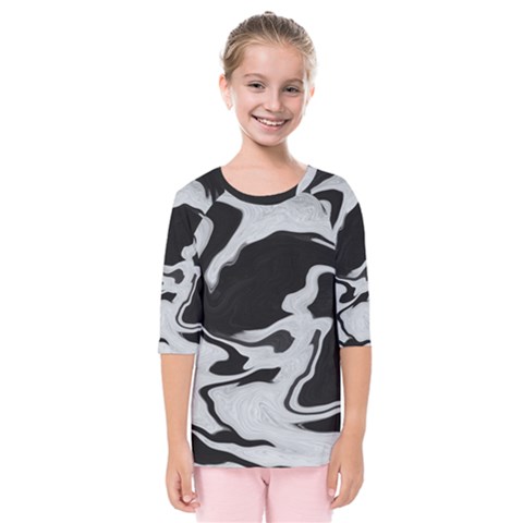 Black And White Kids  Quarter Sleeve Raglan Tee by kiernankallan