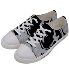 Black And White Women s Low Top Canvas Sneakers by kiernankallan