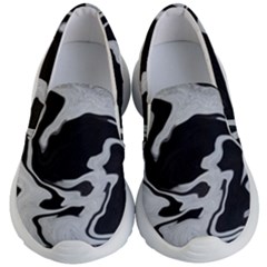 Black And White Kids Lightweight Slip Ons by kiernankallan