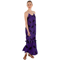 Bats In The Starry Sky Cami Maxi Ruffle Chiffon Dress by SychEva