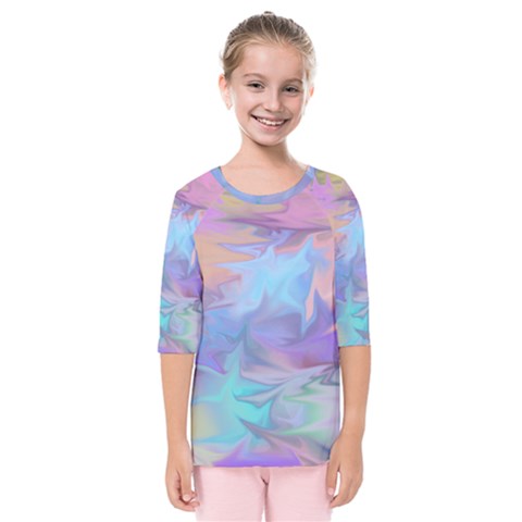 Pastels Kids  Quarter Sleeve Raglan Tee by kiernankallan