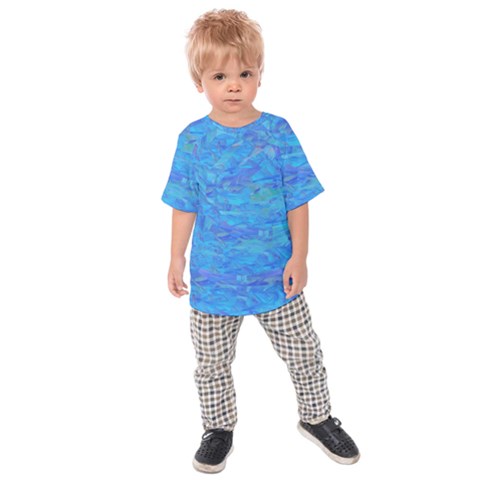 Blue Blue Ocean Kids  Raglan Tee by kiernankallan
