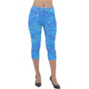 Blue Blue ocean Lightweight Velour Capri Leggings  View1
