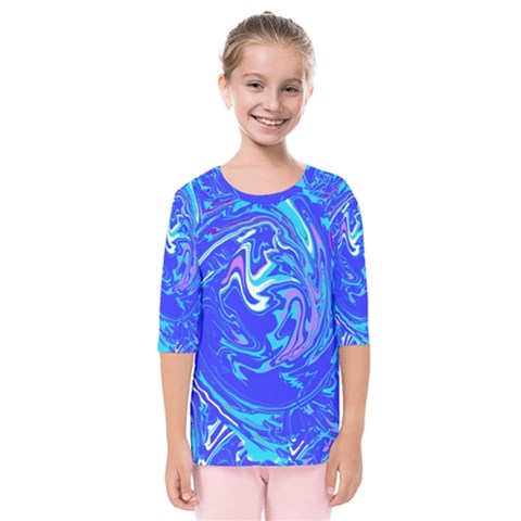 Blue Blue Sea Kids  Quarter Sleeve Raglan Tee by kiernankallan