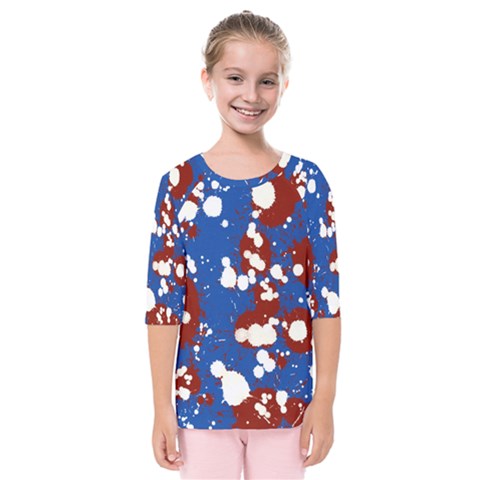 Splatter Kids  Quarter Sleeve Raglan Tee by kiernankallan