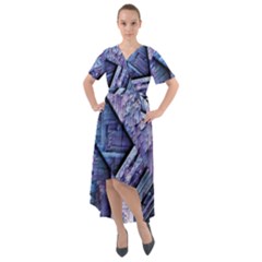 Different Volumes Front Wrap High Low Dress by MRNStudios