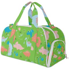 Funny Dinosaur Burner Gym Duffel Bag by SychEva
