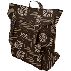 Folk Flowers Pattern  Buckle Up Backpack by Eskimos