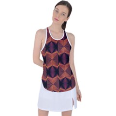 Digital Diamonds Racer Back Mesh Tank Top by Sparkle