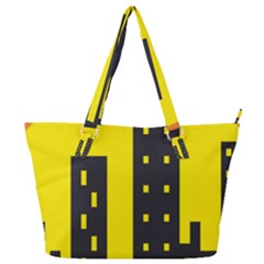 Skyline-city-building-sunset Full Print Shoulder Bag by Sudhe