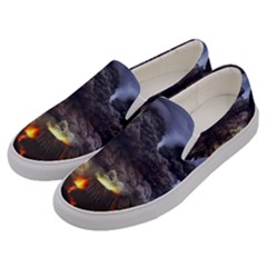 Landscape-volcano-eruption-lava Men s Canvas Slip Ons by Sudhe
