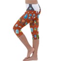 Town-buildings-old-brick-building Kids  Lightweight Velour Capri Leggings  View2