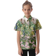 Peafowl Peacock Feather-beautiful Kids  Short Sleeve Shirt by Sudhe