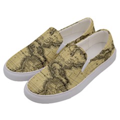 Map-vintage-old-ancient-antique Men s Canvas Slip Ons by Sudhe