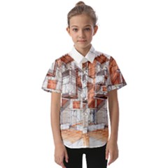 Rag-flats-onion-flats-llc-architecture-drawing Graffiti-architecture Kids  Short Sleeve Shirt by Sudhe