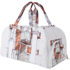 Rag-flats-onion-flats-llc-architecture-drawing Graffiti-architecture Burner Gym Duffel Bag by Sudhe