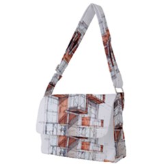 Rag-flats-onion-flats-llc-architecture-drawing Graffiti-architecture Full Print Messenger Bag (l) by Sudhe