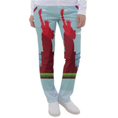 New-york-usa-liberty-landmark Women s Casual Pants by Sudhe