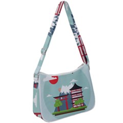 Japan-landmark-landscape-view Zip Up Shoulder Bag by Sudhe