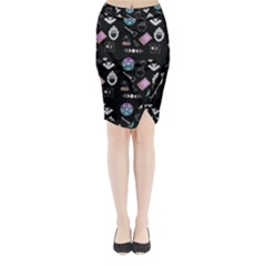 Pastel Goth Witch Midi Wrap Pencil Skirt by NerdySparkleGoth