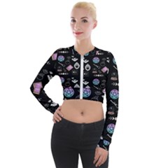 Pastel Goth Witch Long Sleeve Cropped Velvet Jacket by NerdySparkleGoth