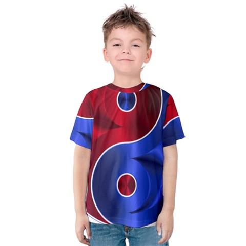Yin-yang-eastern-asian-philosophy Kids  Cotton Tee by Sudhe