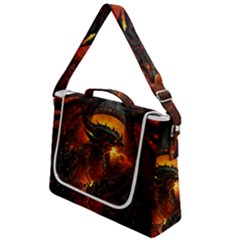 Dragon Fire Fantasy Art Box Up Messenger Bag by Sudhe