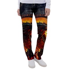 Dragon Fire Fantasy Art Women s Casual Pants by Sudhe
