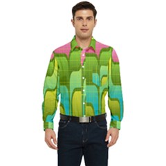 Background-color-texture-bright Men s Long Sleeve Pocket Shirt  by Sudhe